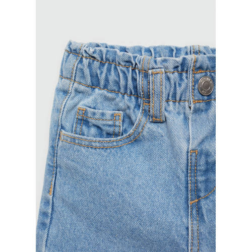 Mango Kids straight fit jeans lichtblauw Meisjes Denim Effen 110