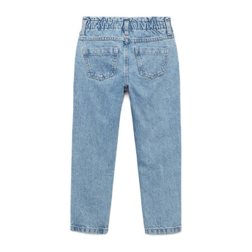 Mango Kids regular fit broek lichtblauw Meisjes Katoen Effen 116