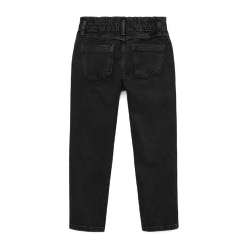 Mango Kids regular fit broek zwart Meisjes Katoen Effen 146