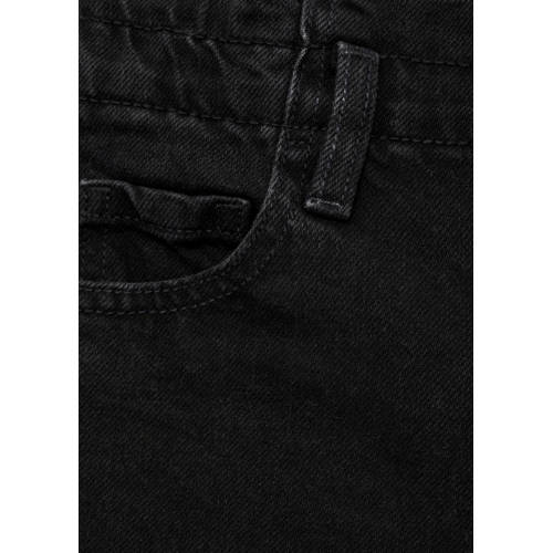 Mango Kids regular fit broek zwart Meisjes Katoen Effen 146