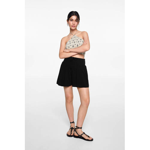 MANGO TEENS casual short zwart Korte broek Meisjes Viscose Effen 152(XXS)
