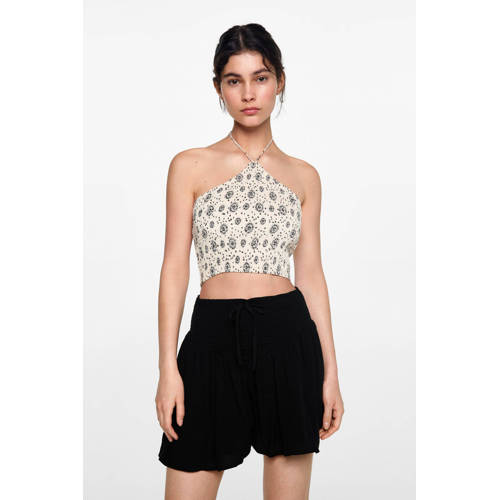 MANGO TEENS casual short zwart Korte broek Meisjes Viscose Effen 152(XXS)