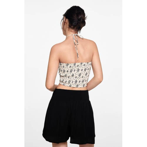 MANGO TEENS casual short zwart Korte broek Meisjes Viscose Effen 152(XXS)