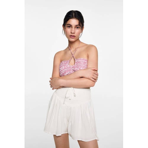 MANGO TEENS casual short offwhite Korte broek Wit Meisjes Viscose Effen 172(L)