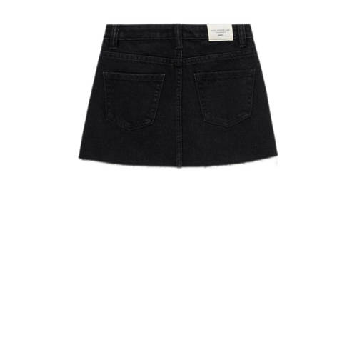 Mango Kids spijkerrok changeant grijs Zwart Meisjes Denim Effen 122
