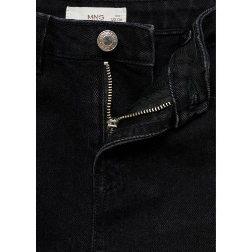 Mango Kids spijkerrok changeant grijs Zwart Meisjes Denim Effen 122
