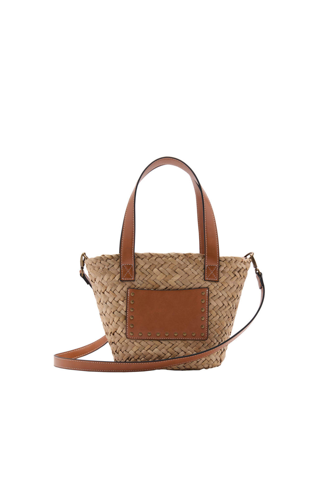 MANGO TEEN gevlochten tas