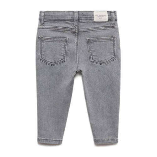 Mango Kids regular fit jeans grey denim Grijs Jongens Stretchkatoen Effen 98