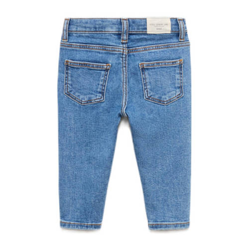 Mango Kids regular fit jeans light blue denim Blauw Jongens Stretchkatoen 98