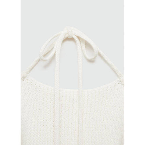 MANGO TEENS gebreide top wit Meisjes Acryl Ronde hals Effen 172(L)