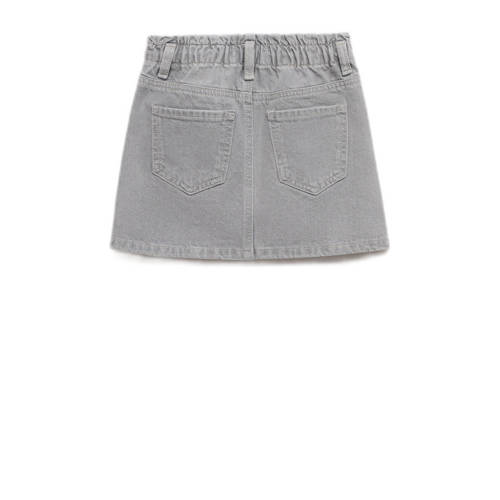 Mango Kids denim; spijkerrok grey denim Grijs Effen 164