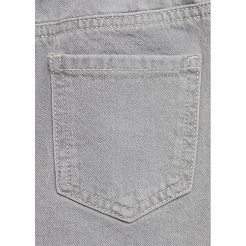 Mango Kids denim; spijkerrok grey denim Grijs Effen 164