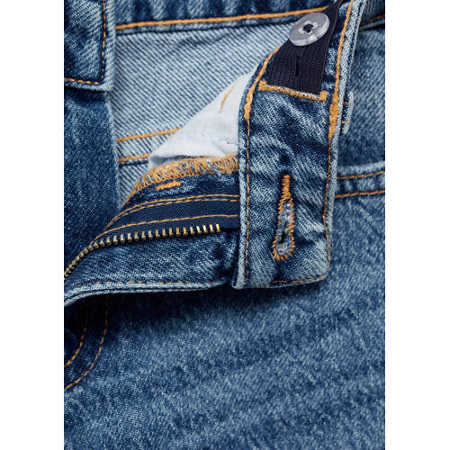 Mango Kids wide leg jeans medium blue denim Blauw Meisjes Katoen Effen 134