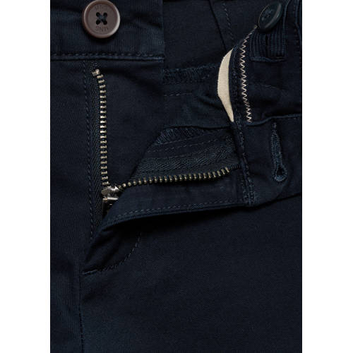 Mango Kids regular fit broek lichtbruin Blauw Jongens Stretchkatoen Effen 80