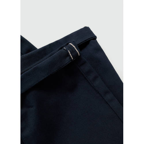 Mango Kids regular fit broek lichtbruin Blauw Jongens Stretchkatoen Effen 80