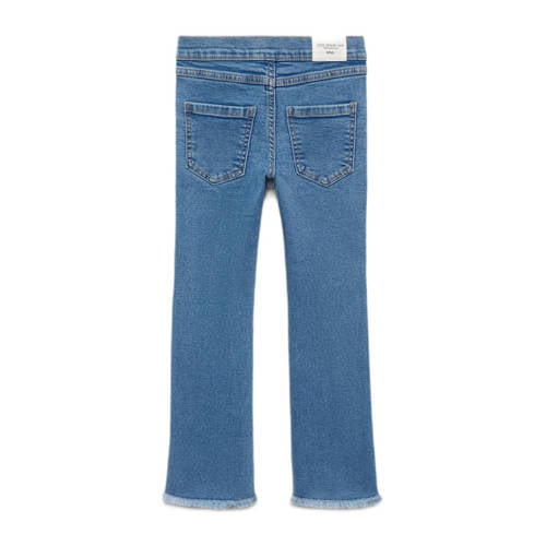 Mango Kids broek medium blue denim Blauw Meisjes Stretchkatoen Effen 140