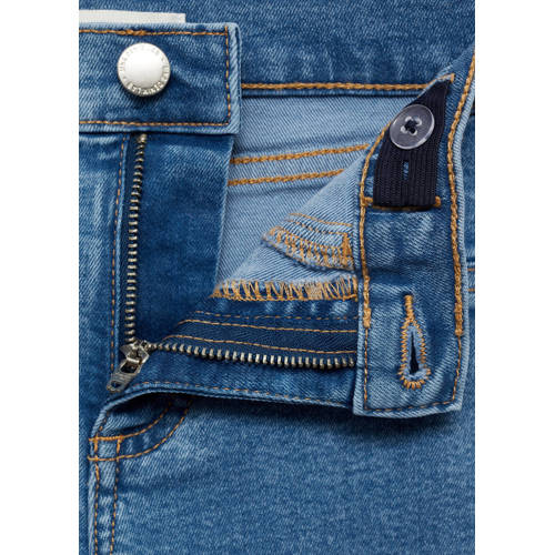 Mango Kids broek medium blue denim Blauw Meisjes Stretchkatoen Effen 140