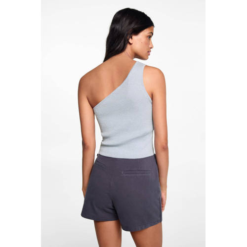 MANGO TEENS one shoulder top pastelblauw Effen 168(M)