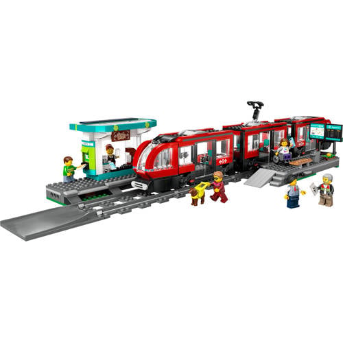 Lego City Stadstram en station speelgoedset 60423 City Trains Bouwset