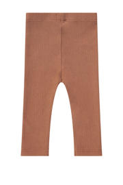 thumbnail: Bruine A Tiny Story baby regular fit broek met elastische tailleband en effen