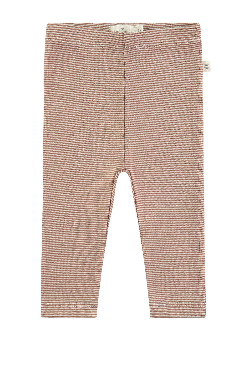 Bruin en beige A Tiny Story baby gestreepte regular fit broek met elastische tailleband