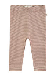thumbnail: Bruin en beige A Tiny Story baby gestreepte regular fit broek met elastische tailleband