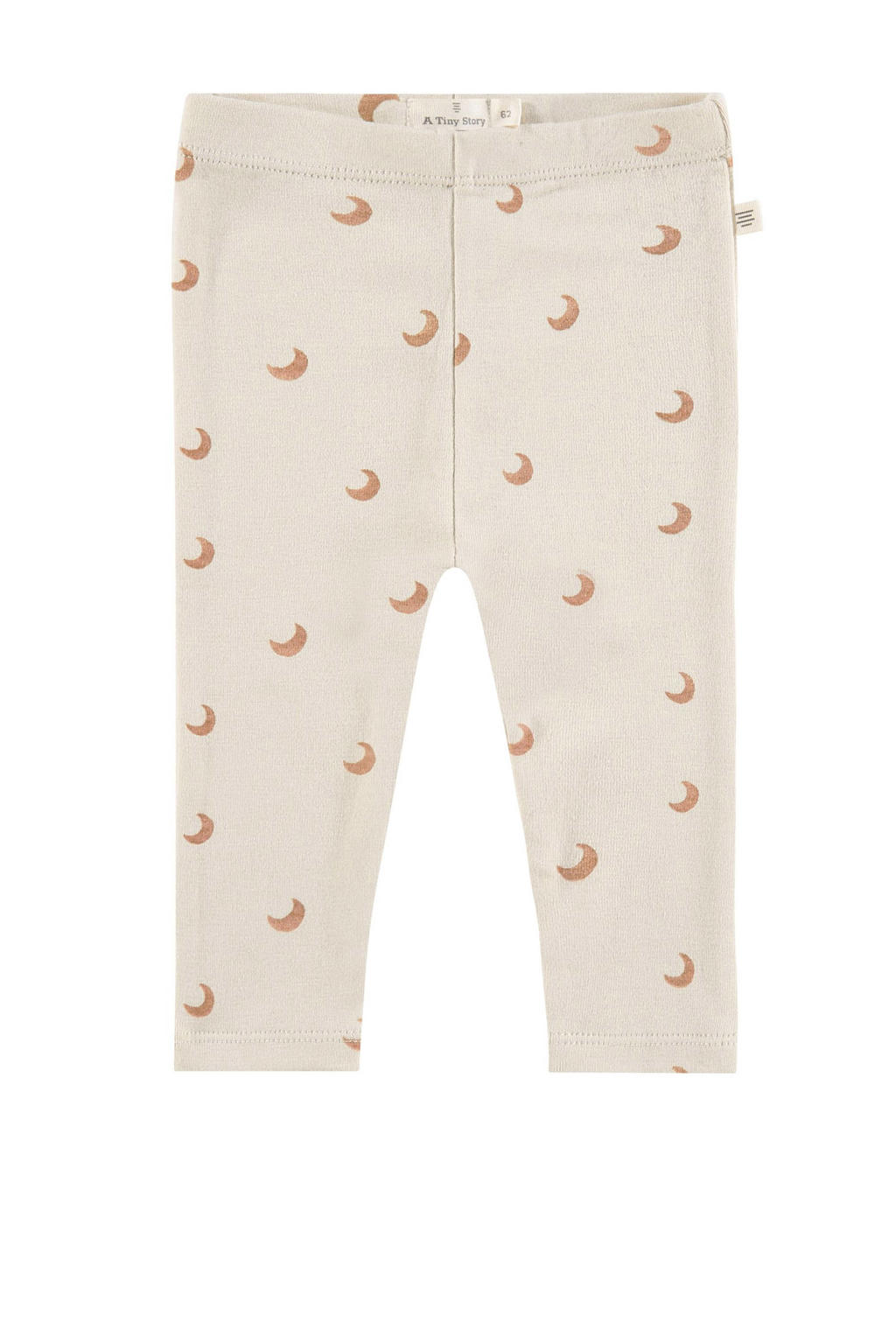 Beige en camelkleurige A Tiny Story baby regular fit broek met elastische tailleband
