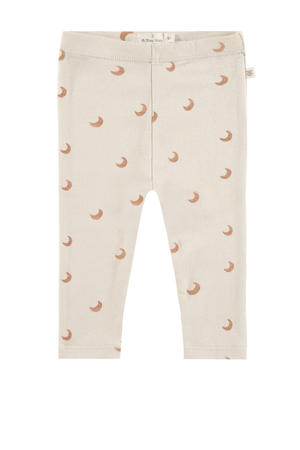 baby regular fit broek met all over print beige/camel