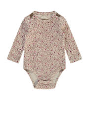 thumbnail: A Tiny Story romper met all over print beige/roze