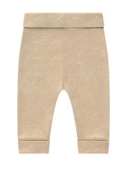 thumbnail: Beige A Tiny Story baby regular fit broek met elastische tailleband en effen