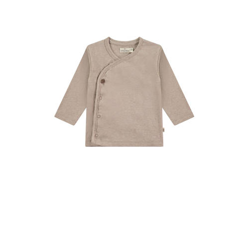 A Tiny Story baby longsleeve beige Jongens/Meisjes Katoen Ronde hals Effen - maat 74 afbeelding