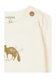 thumbnail: Noppies baby baby longsleeve met printopdruk offwhite