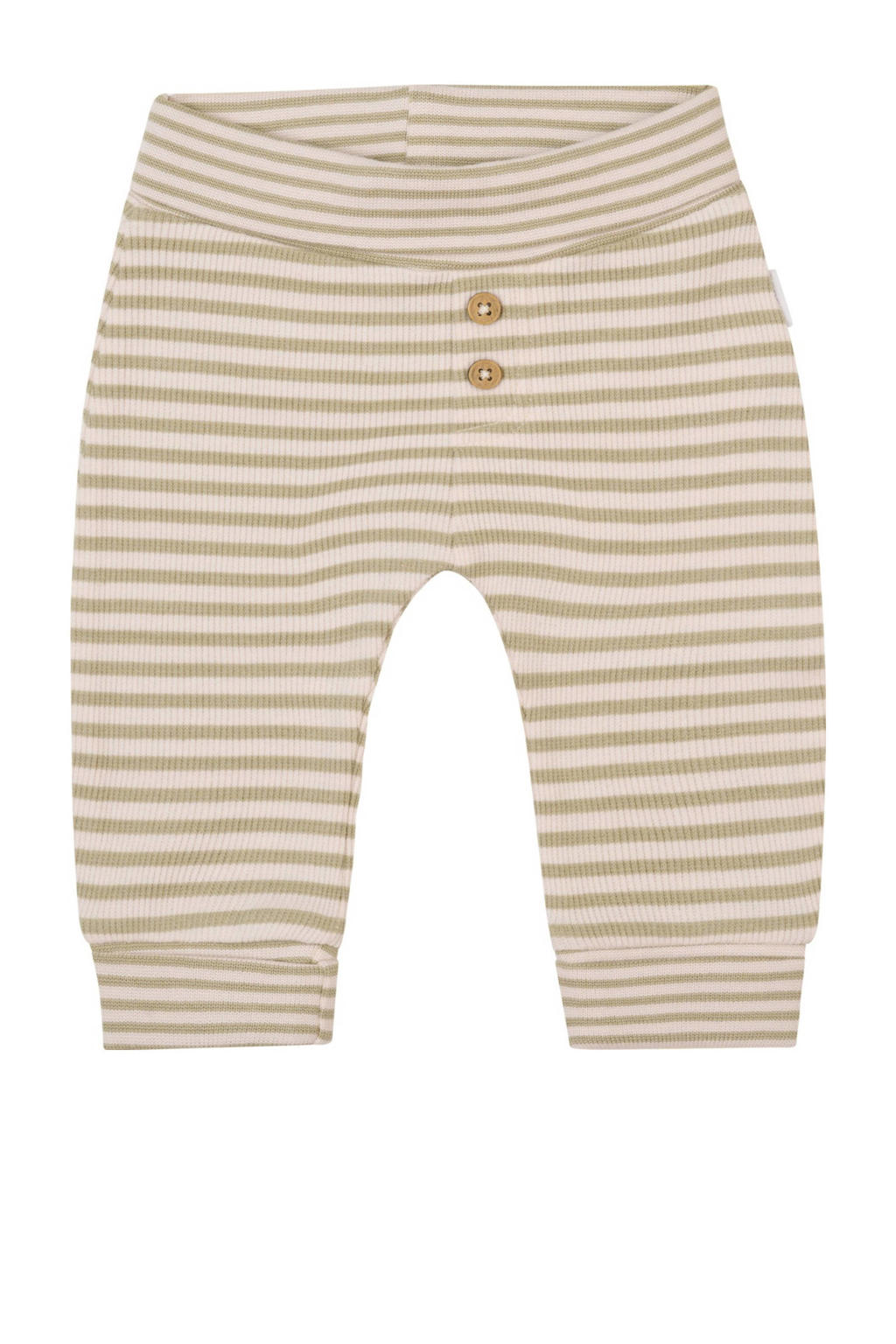Groene Noppies baby baby gestreepte broek van katoen met regular waist