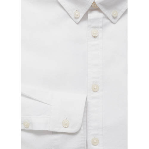 Mango Kids blouse wit Meisjes Katoen Klassieke kraag Effen 152