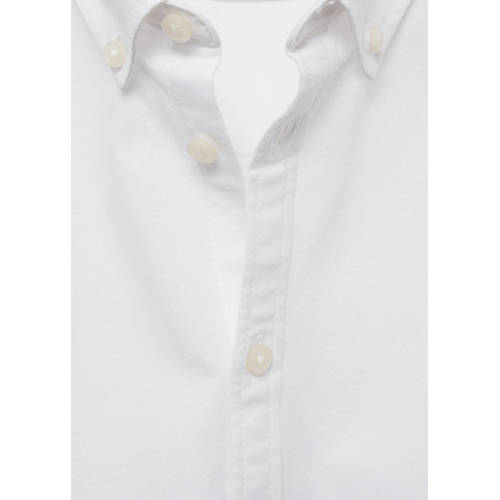 Mango Kids blouse wit Meisjes Katoen Klassieke kraag Effen 152
