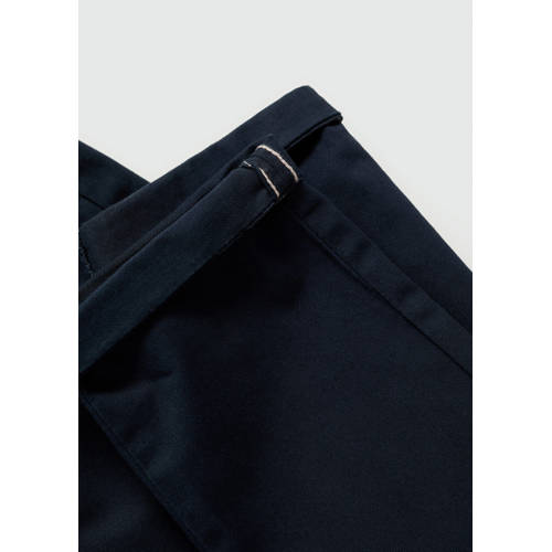 Mango Kids broek marine Wit Jongens Stretchkatoen Effen 128