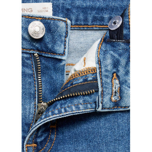 Mango Kids regular fit jeans medium blue denim Blauw Jongens Katoen Effen 140