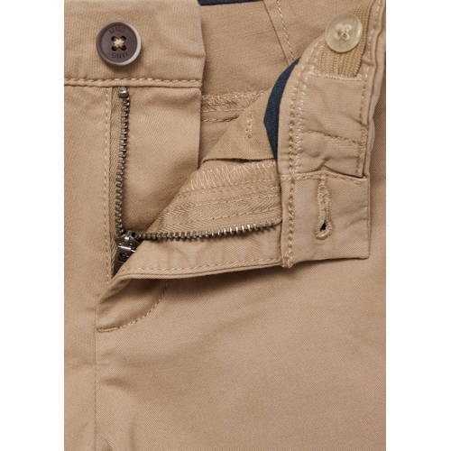 Mango Kids broek beige Jongens Stretchkatoen Effen 140
