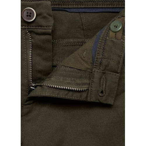 Mango Kids broek donkergroen Jongens Stretchkatoen Effen 146