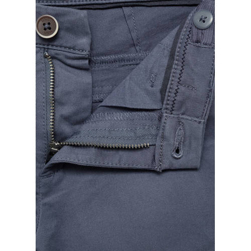 Mango Kids broek middenblauw Jongens Stretchkatoen Effen 134