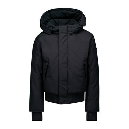 Airforce winterjas zwart Jongens Nylon Capuchon Effen