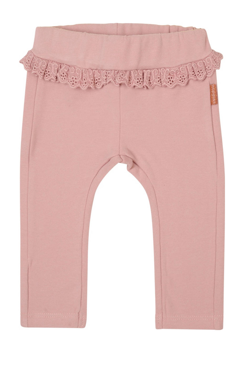 Roze meisjes Noppies baby baby broek van katoen met regular waist en effen