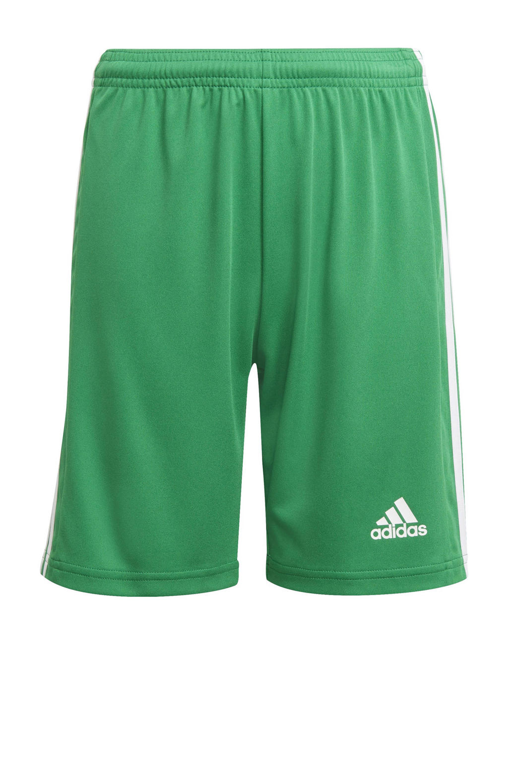 Groen en witte jongens en meisjes adidas Performance Junior voetbalshort Squad 21 van polyester met regular fit, elastische tailleband met koord en logo dessin