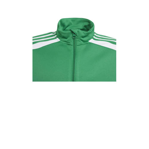 Adidas Perfor ce Junior sportvest Squadra 21 groen wit Polyester Opstaande kraag 116