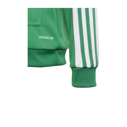 Adidas Performance Junior sportsweater Squad 21 groen Jongens Meisjes Polyester Capuchon 176