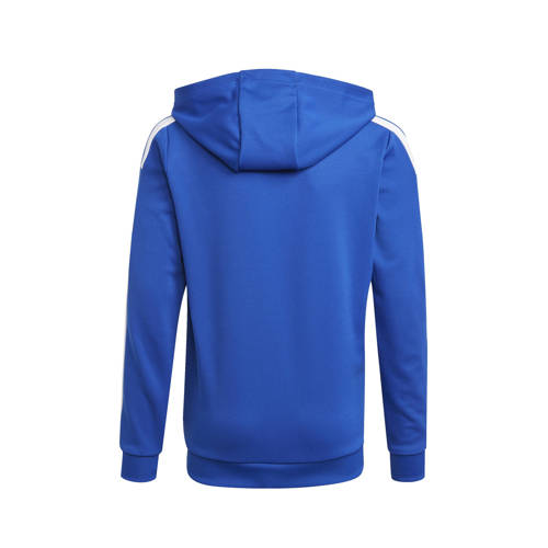 Adidas Performance Junior sportsweater Squad 21 kobaltblauw Jongens Meisjes Polyester Capuchon 152