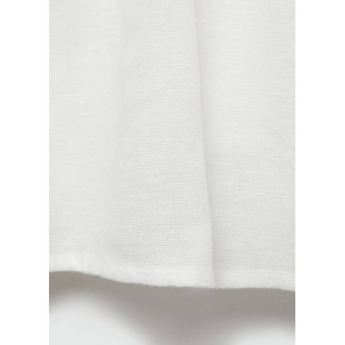 Mango Kids crop top naturel wit Meisjes Viscose V-hals Effen 152(XXS)