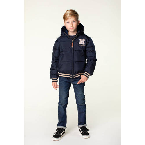 Moodstreet gewatteerde winterjas Justin donkerblauw Jongens Polyester Capuchon - maat 104 afbeelding