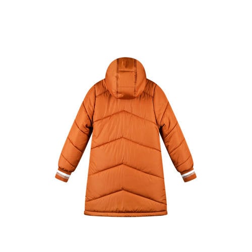 Moodstreet gewatteerde winterjas Jara roestbruin Meisjes Polyester Capuchon 116