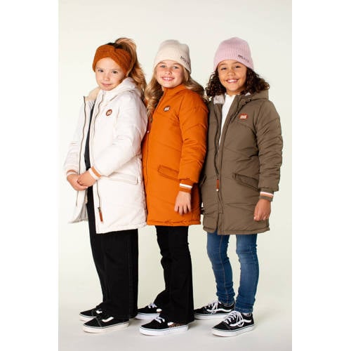 Moodstreet gewatteerde winterjas Jara roestbruin Meisjes Polyester Capuchon 116